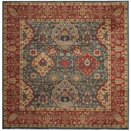 Safavieh 6 ft. 7 in. x 6 ft. 7 in. Mahal Square Area Rug - Navy & Red MAH655C-11SQ